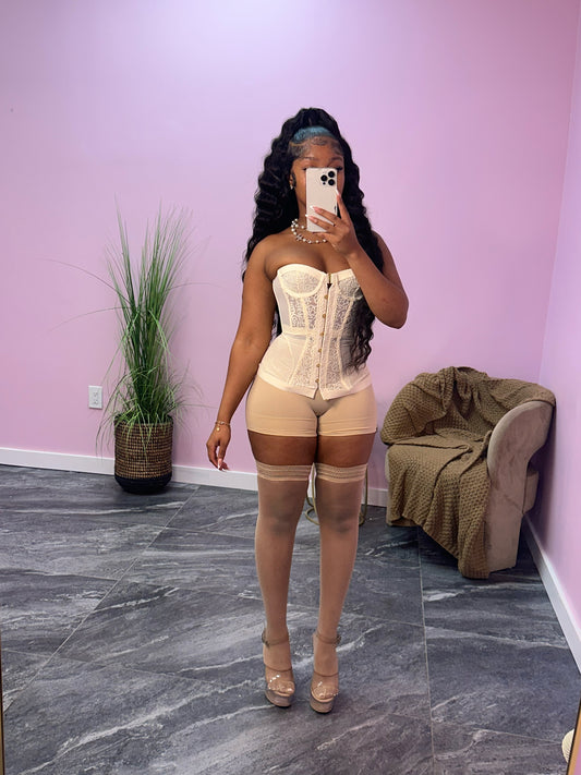Beige Corset Set