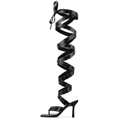 Entangled Lace Up Heels