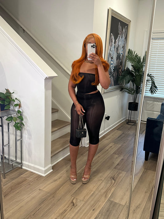 Mesh Capri Set