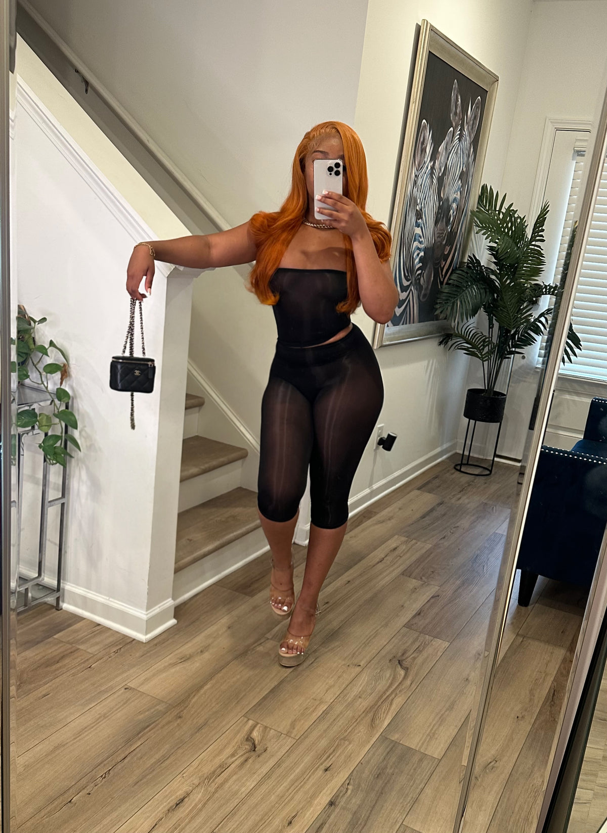 Mesh Capri Set