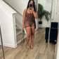 Brown All Out Mesh Romper
